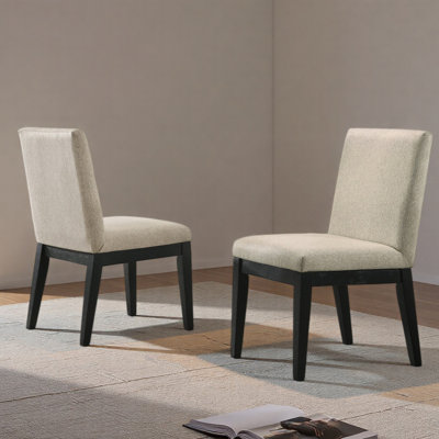 Ensemble de 2 chaises de salle à manger l 19 po beige