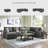Edenfield Upholstered U-Shaped Sectional-87462783-82261097