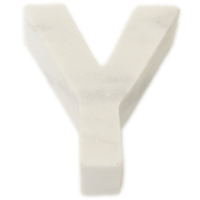 Zeb Marble Helvetica Letter Block, Y