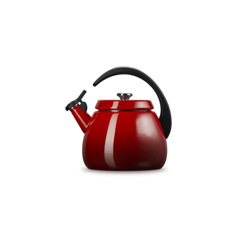 Le Creuset Enamel-On- Steel Cloche Kettle, 2.2 Qt., Sea Salt, Red