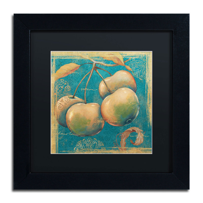 Duretta «Lovely Fruits III» par Daphne Brissonnet, reproduction d'art encadrée, H 11 po x l 11 po, Noir