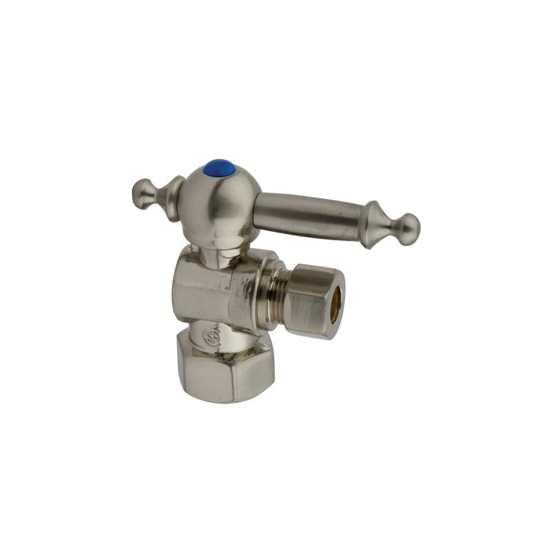 2" Decorative Quarter Turn Valves, Satin Nickel