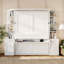 Grand lit escamotable avec tablettes de rangement pour bureau-1785598041