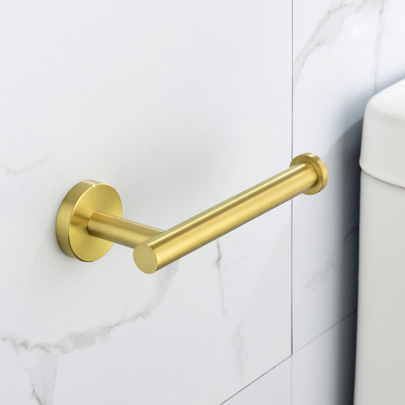 5 Piece Bathroom Towel Rack Wall Mount - Brushed Gold Made Of Aluminium Rust For Multiple Rooms Simple Installation 5 Aluminium, Fit For Bathroom, Bedroom, Laundry, Kitchen Method