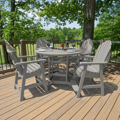 Anette 4-Person 48" Round, Counter-Height Dining Set