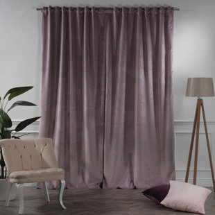 Rideau simple extra long et extra large en velours mat luxueux