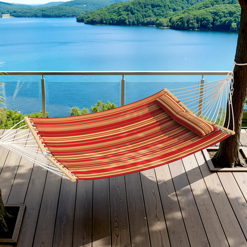 Double Classic Hammock, Red Stripes