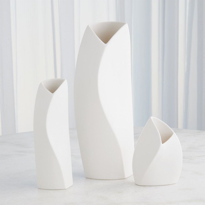 Willow Handmade Ceramic Table Vase, 19" H x 7.5" W x 4.5" D