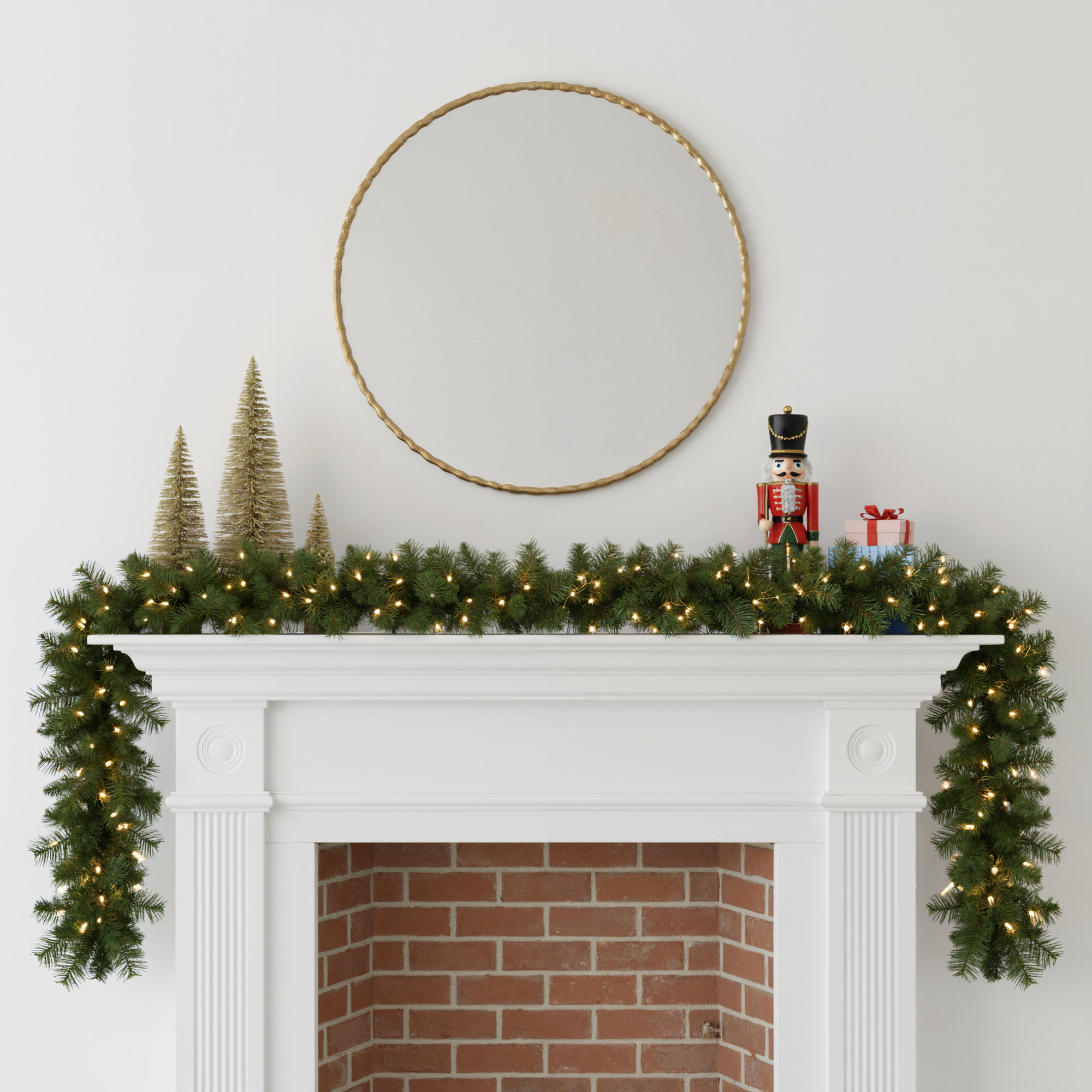 The Holiday Aisle® 9ft. Winchester Pine Garland with Clear Lights
