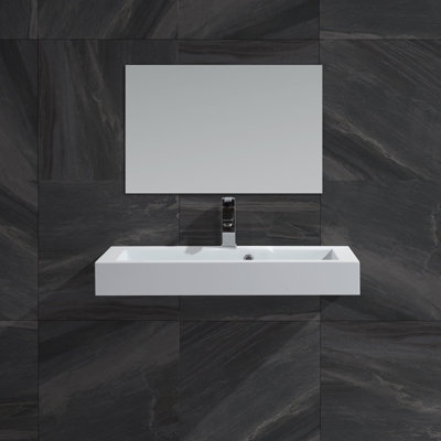 DAX 18.12'' Matte White Bathroom Sink