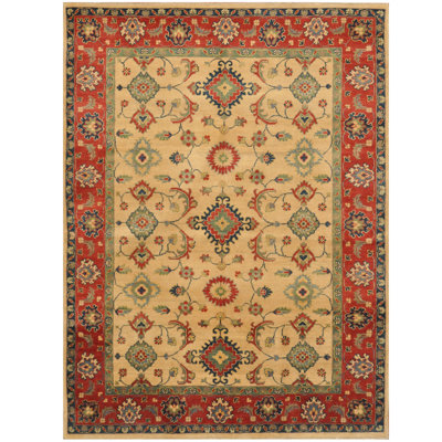 Luevertha One-of-a-Kind 5' x 6'8" Rectangle Wool Area Rug in Beige