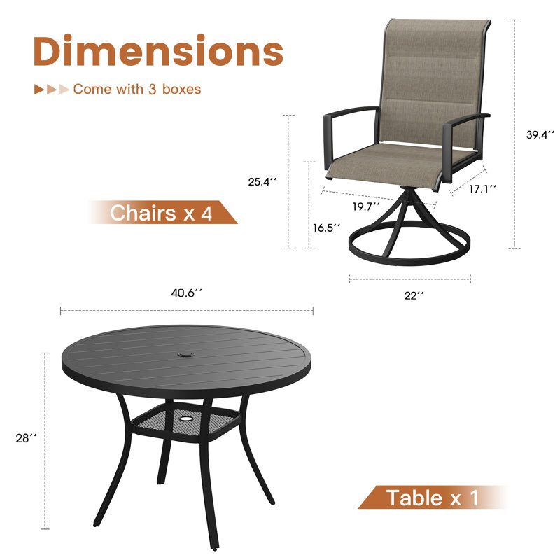 ensemble repas de patio, Black/Black