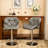Diljana Swivel Upholstered Adjustable Height Counter Stool with Metal Frame-171838211