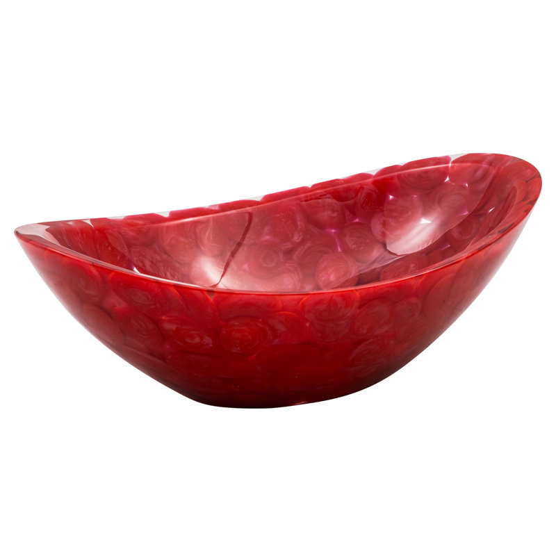 Belfry Bathroom Bernard 410mm L x 330mm W Red Resin Oval Sink