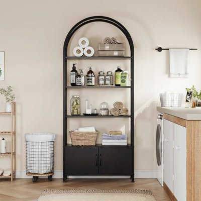 181.61cm H x 80cm W Iron Bookcase