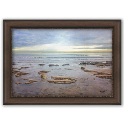 Marée basse de la mer du Nord par Hal Halli. Impression sur papier - Montée et encadrée