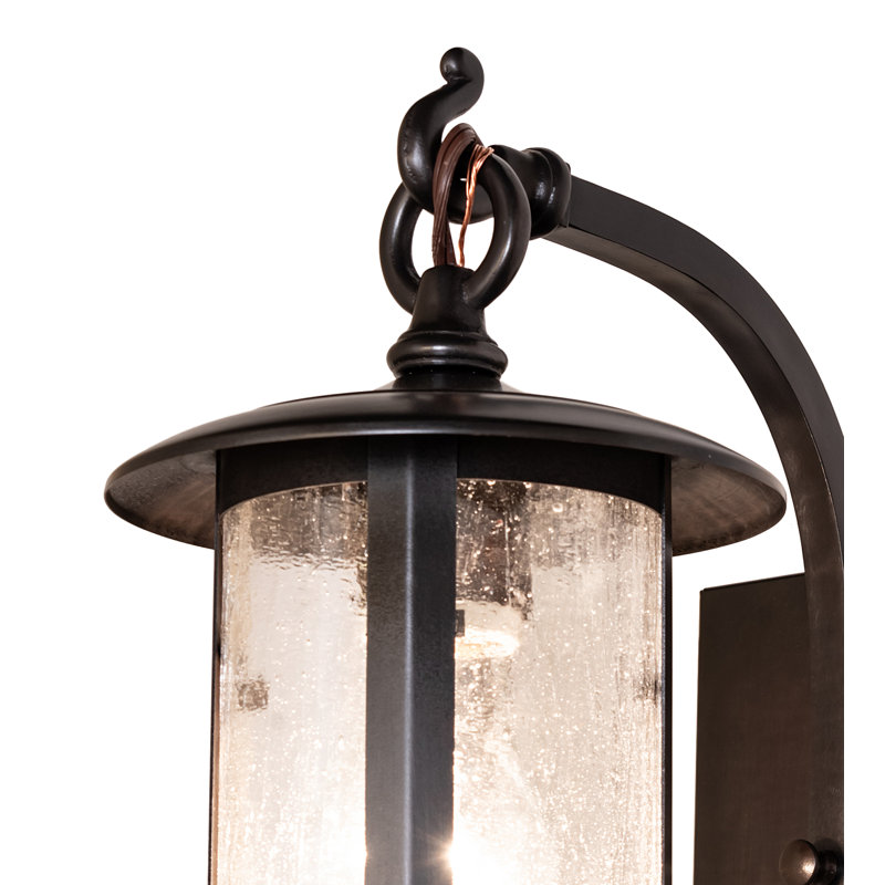 8" Wide Fulton Wall Sconce, 12" H x 6" W x 10" D, Craftsman Brown