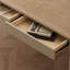 Bureau rectangulaire à 3 tiroirs Burlywood + beige + bois manufacturé noir + acier au carbone-1749180788
