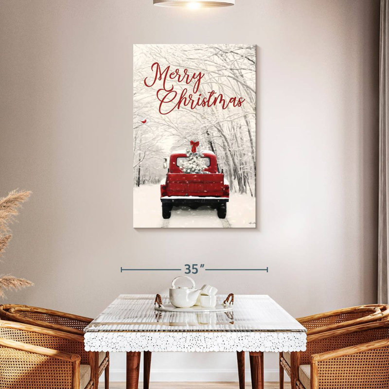Camion de joyeux Noël rétro Lelend, H 45 po x l 30 po