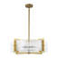 Lustre tambour 6 lumières en verre brume blanche-1398823990
