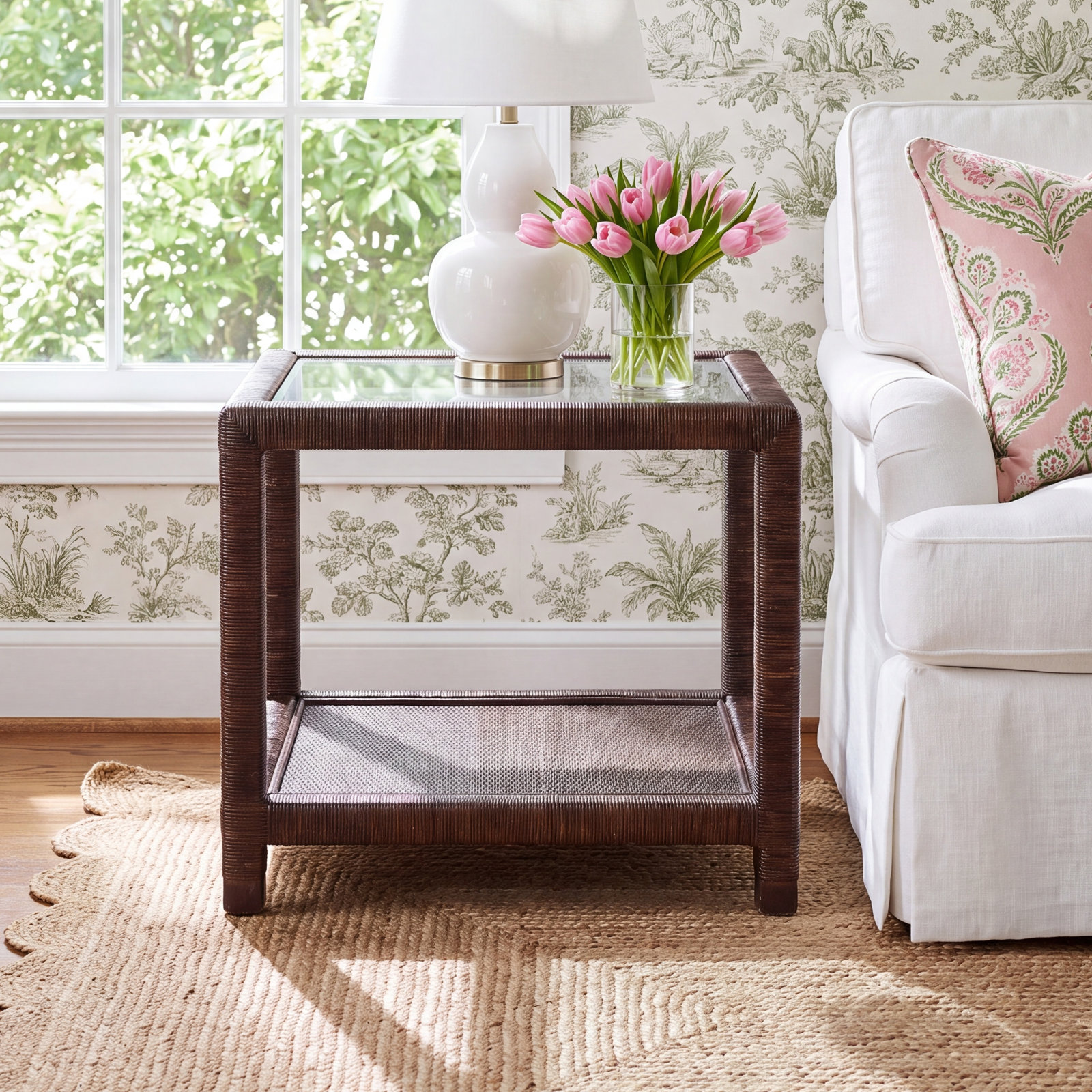 Graham Glass End Table, Java