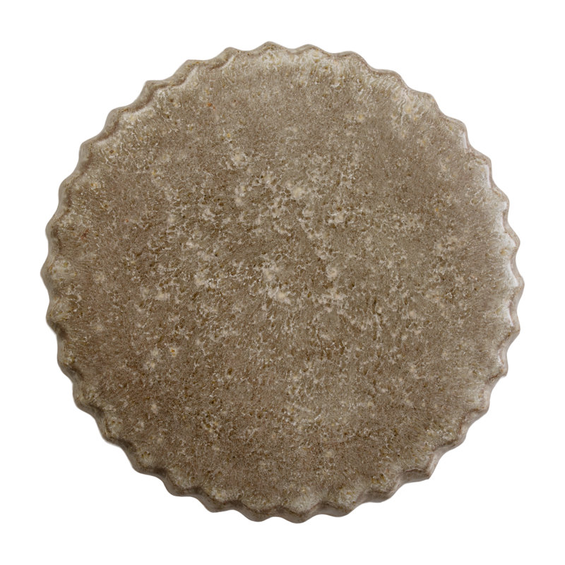 16 in. Gray Ceramic Accent Stool (16 in. L x 16 in. W x 18 in. H)