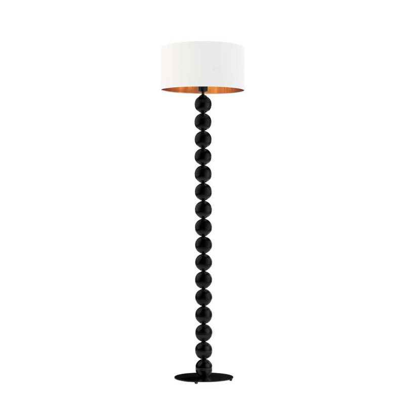 Moody 158cm Traditional Floor Lamp, Black, White
