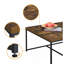 Ensemble de tables basses 5 pièces à grain de bois vieilli chêne 35 po Caterina