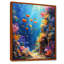 «Blue Orange Coral Marine Life II», impression d'art mural corail-306471988-471096579