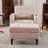 Monelle Upholstered Tufted Accent Chair with Storage Ottoman & Cup Holders-112496122