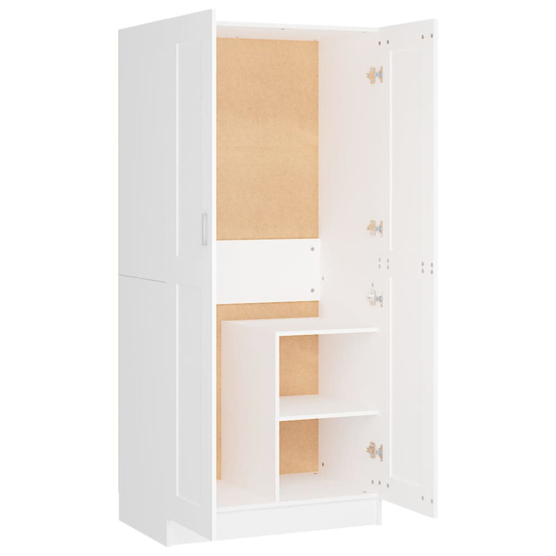 Rhinebeck 2 Door Manufactured Wood Wardrobe, White