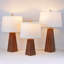 Lampe de table en bois 26 po avec abat-jour en lin-1403183392-1403183389