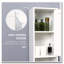 Grande armoire de rangement autoportante en bois avec miroir réglable