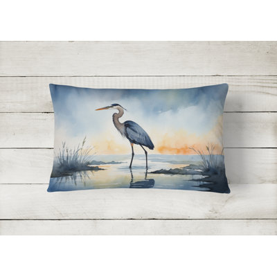 Blue Heron Barely Lit Sky Throw Pillow