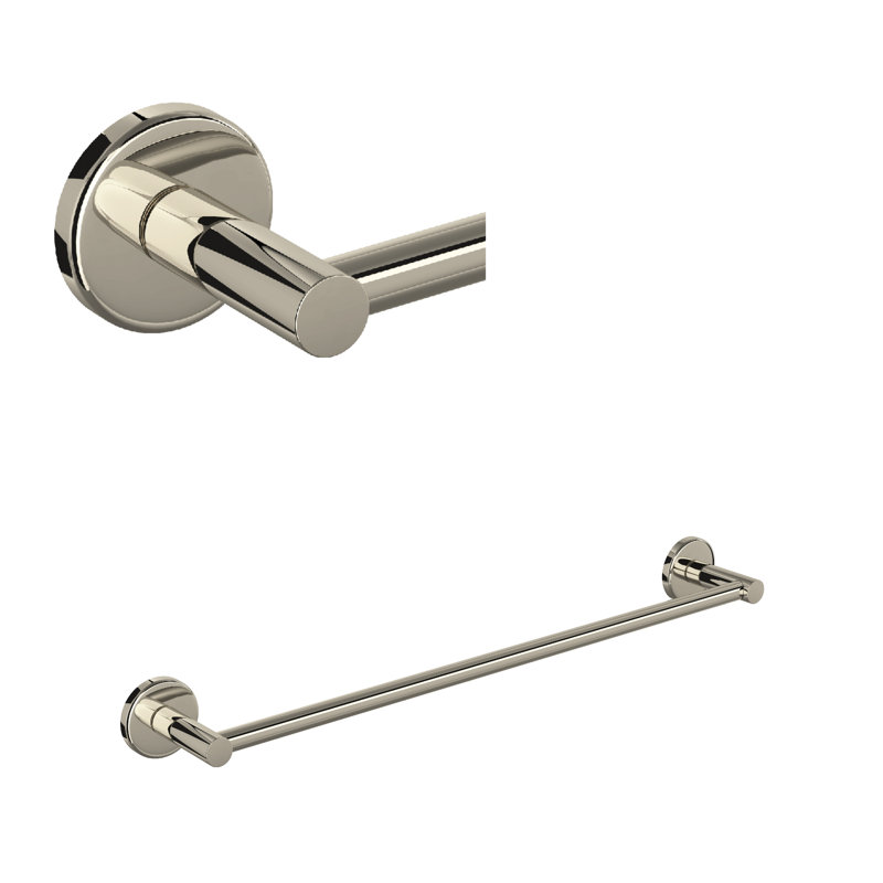 Lombardia® Towel Bar, Polished Nickel, 2" H x 24" L x 2.75" D