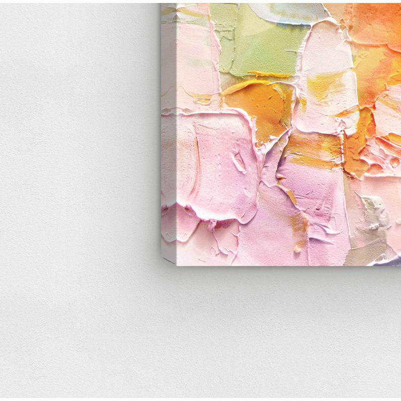 « Abstract Morning Singing textures »-impression d’art graphique, Toile tendue, H 40 po x l 60 po