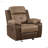 Plush Comfort Chair Microfiber Upholstered Solid Wood Frame Living Room Furniture 1Pc Glider Reclining Chair Plush Arms Tufted Details