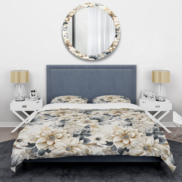 East Urban Home Baufield No Floral Duvet Cover Set | Wayfair