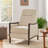 Fabric Recliner Chair Mid-Century Modern Recliner With Thicker Seat Cushion And Wooden Legs For Ultimate Comfort And Style-90727291