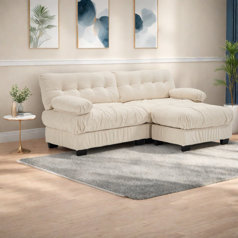 Canapé modulaire à assise profonde, canapé en forme de L moderne pour la maison