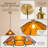 Stained Glass Pendant Light, Vintage Mini Hanging Ceiling Lamp, Black Cord & Brass Socket, E26 Base, Amber Shade for Kitchen Island Dining Room, Bulb Not Included-490736768