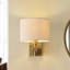 Solid Wood and Steel Armed Sconce