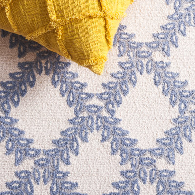 Roseta Hand Hooked Wool Pile Geometric Rug