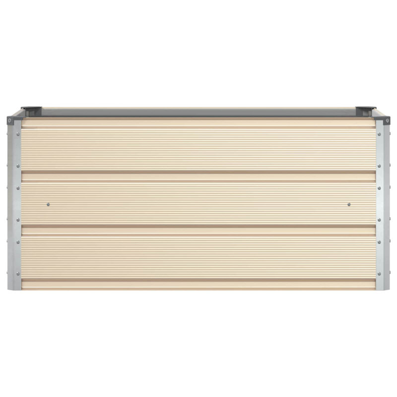  Planter 100 X 50 X 45 Cm Galvanised Steel, Ivory