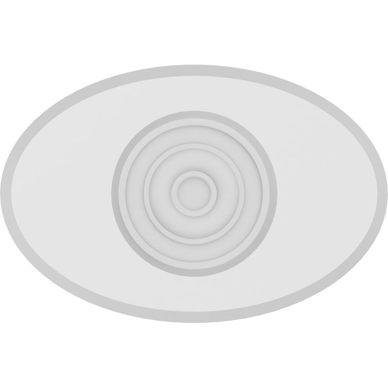 Standard Dalton Bullseye Rosette with Beveled Edge, 5.25"H x 8"W x 0.75"D