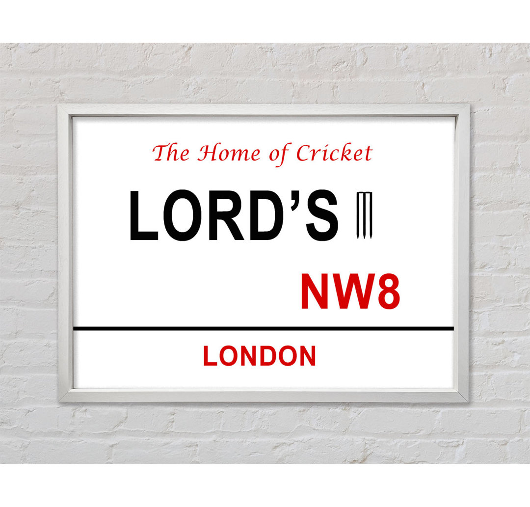 Lords Signs - Einzelner Bilderrahmen Textuelle Kunst auf Leinwand