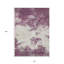 Tapis extérieur lavable abstrait 10 pi x 14 pi gris et ivoire aubergine