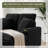 53"W Wide Sleeper Sofa Bed – Plush Chair Bed with Throw Pillows & Recessed Arms for Living Room, Guest Room, or Home Office-1433151157