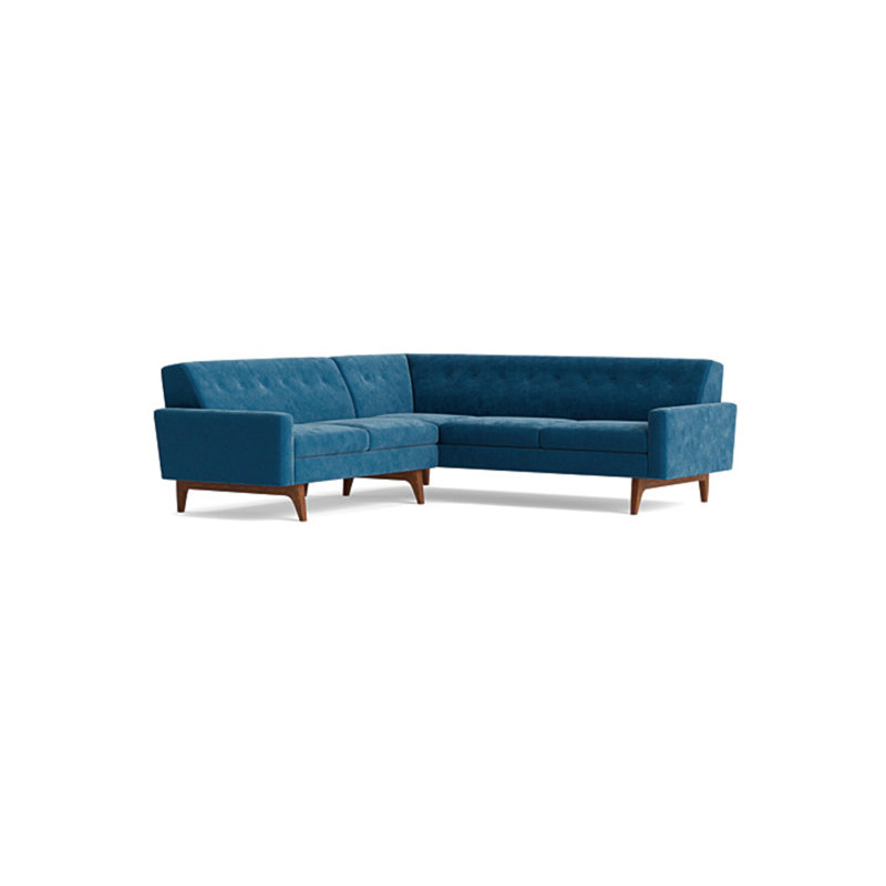 Tyler Sectional, Performance Velvet - Denim, Right Hand Facing