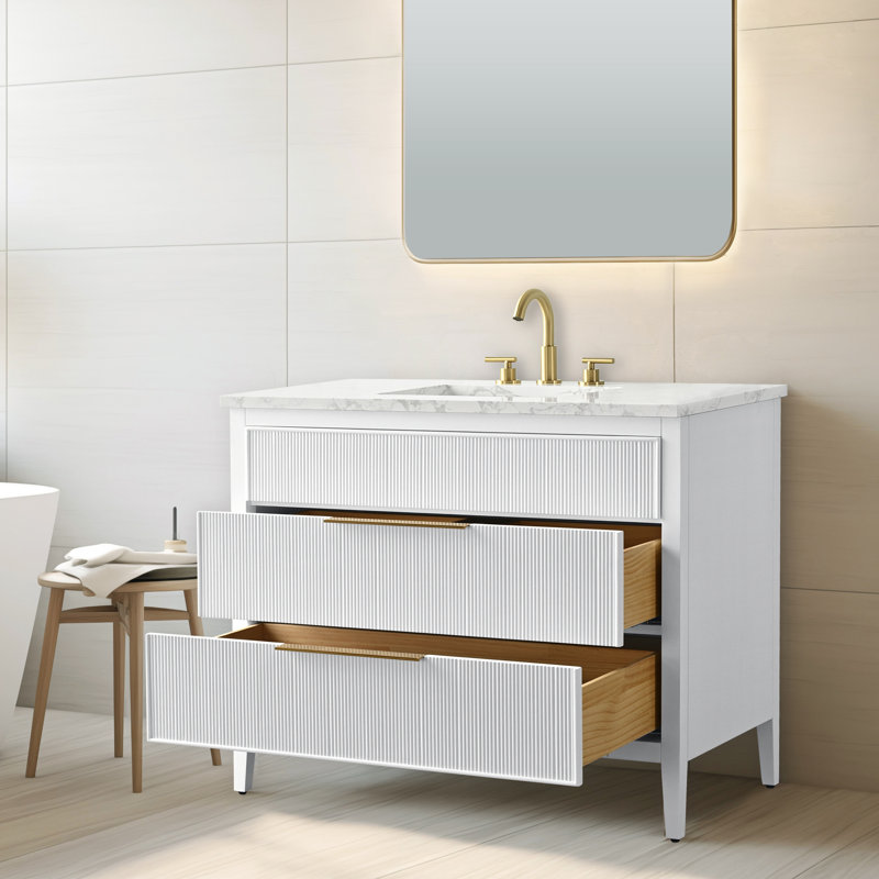 Emma 42" W Single Vanity, White